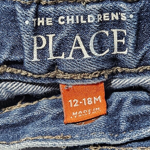 Childrens Place Jean Shorts Size 12 to 18 Months Baby Toddler Adjustable Waist - Picture 3 of 5
